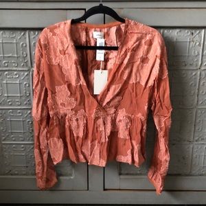 Aritzia Wilfred Peplum Blouse-small